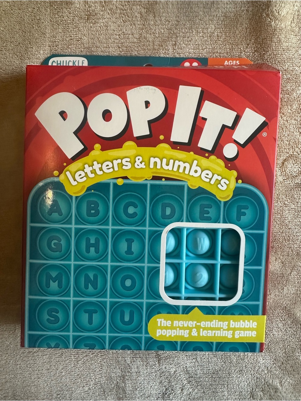 POP Fit Letters & Numbers Learning Bubble Toy – Blue